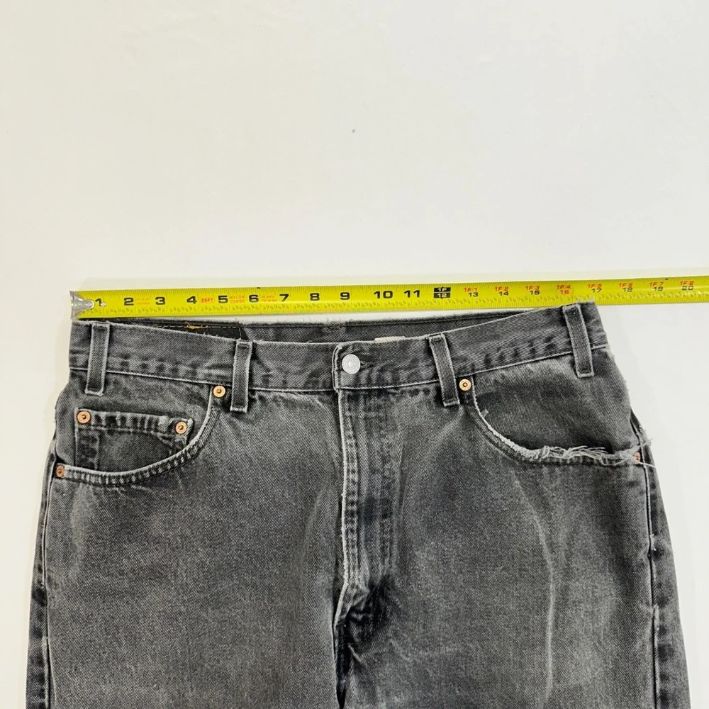Vintage Levis 505 Denim Jeans Mens 36x36 Black Made in USA 1989